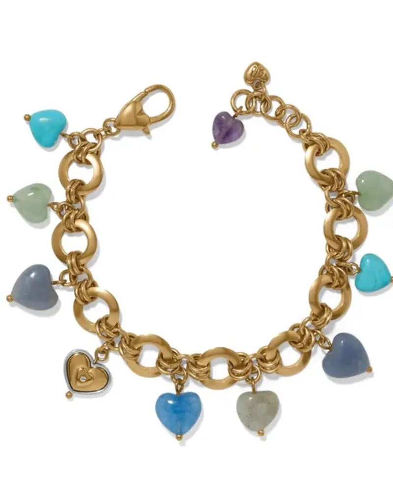 One Heart Multi Heart Beaded Link Bracelet
