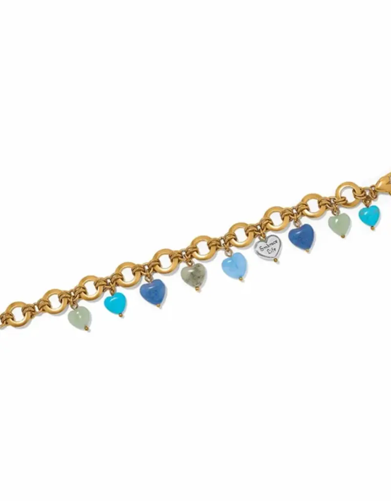 One Heart Multi Heart Beaded Link Bracelet