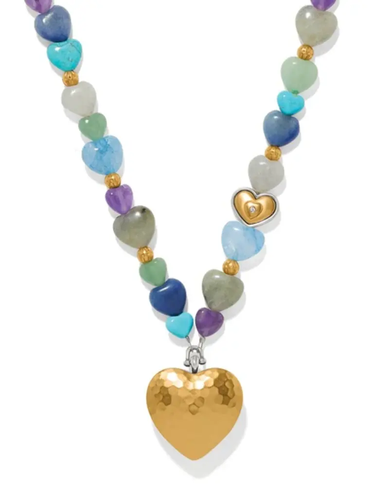 One Heart Multi Heart Beaded Necklace