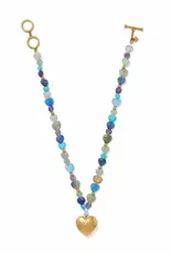 One Heart Multi Heart Beaded Necklace
