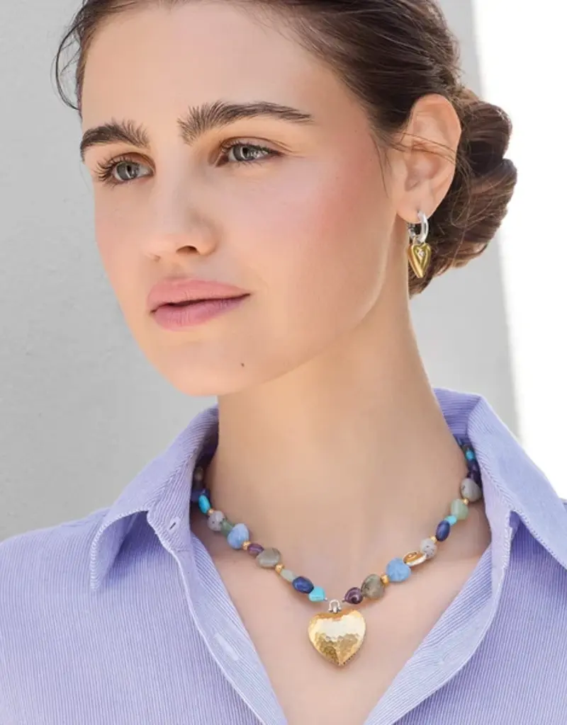 One Heart Multi Heart Beaded Necklace