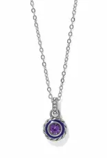 Halo Gemma Petite Round Tanzanite Necklace