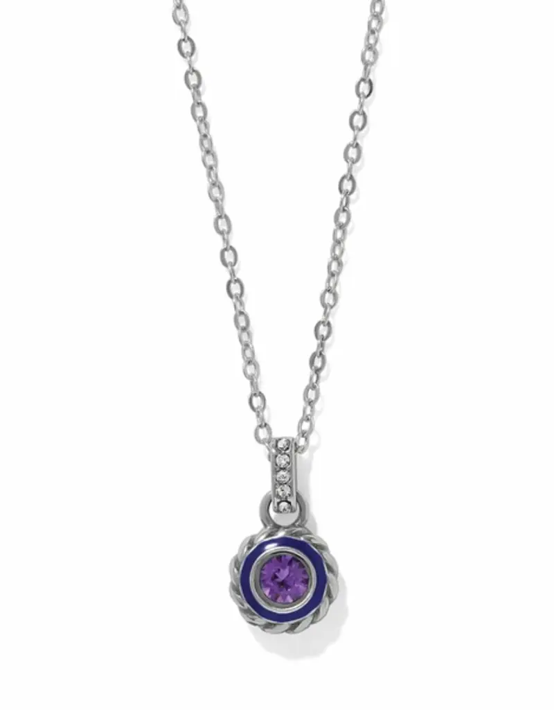 Halo Gemma Petite Round Tanzanite Necklace