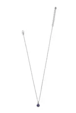 Halo Gemma Petite Round Tanzanite Necklace
