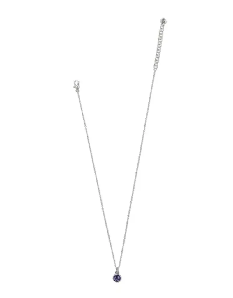 Halo Gemma Petite Round Tanzanite Necklace