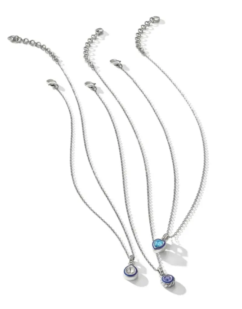 Halo Gemma Petite Round Tanzanite Necklace
