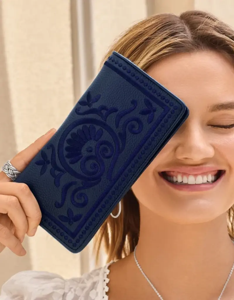 Interlok Embroidered Rockmore Wallet in Midnight