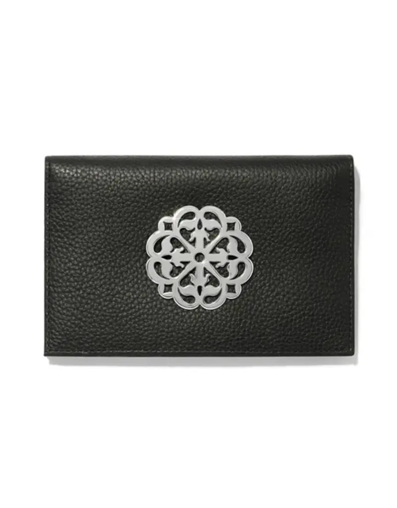 Ferrara Medallion Folio Wallet in Black
