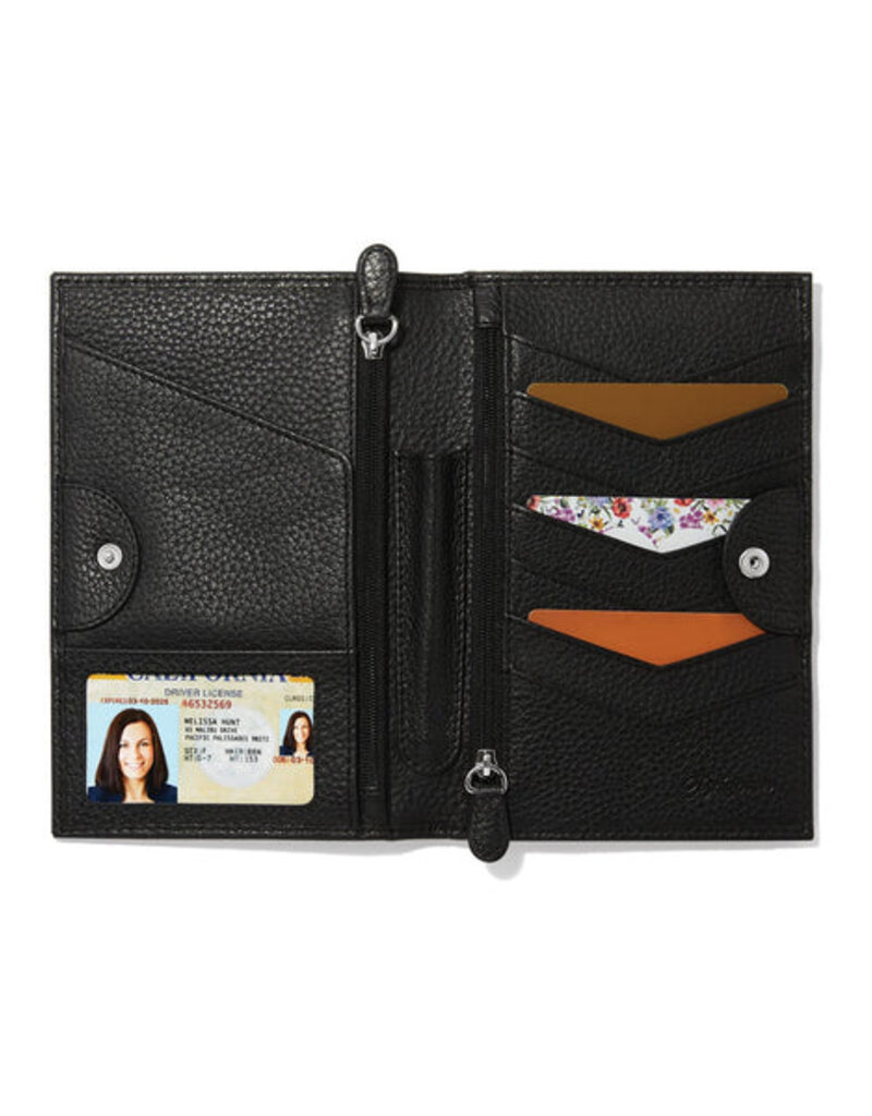 Ferrara Medallion Folio Wallet in Black