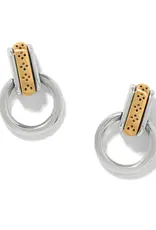 Mosaic Two Tone Mini Post Drop Earrings
