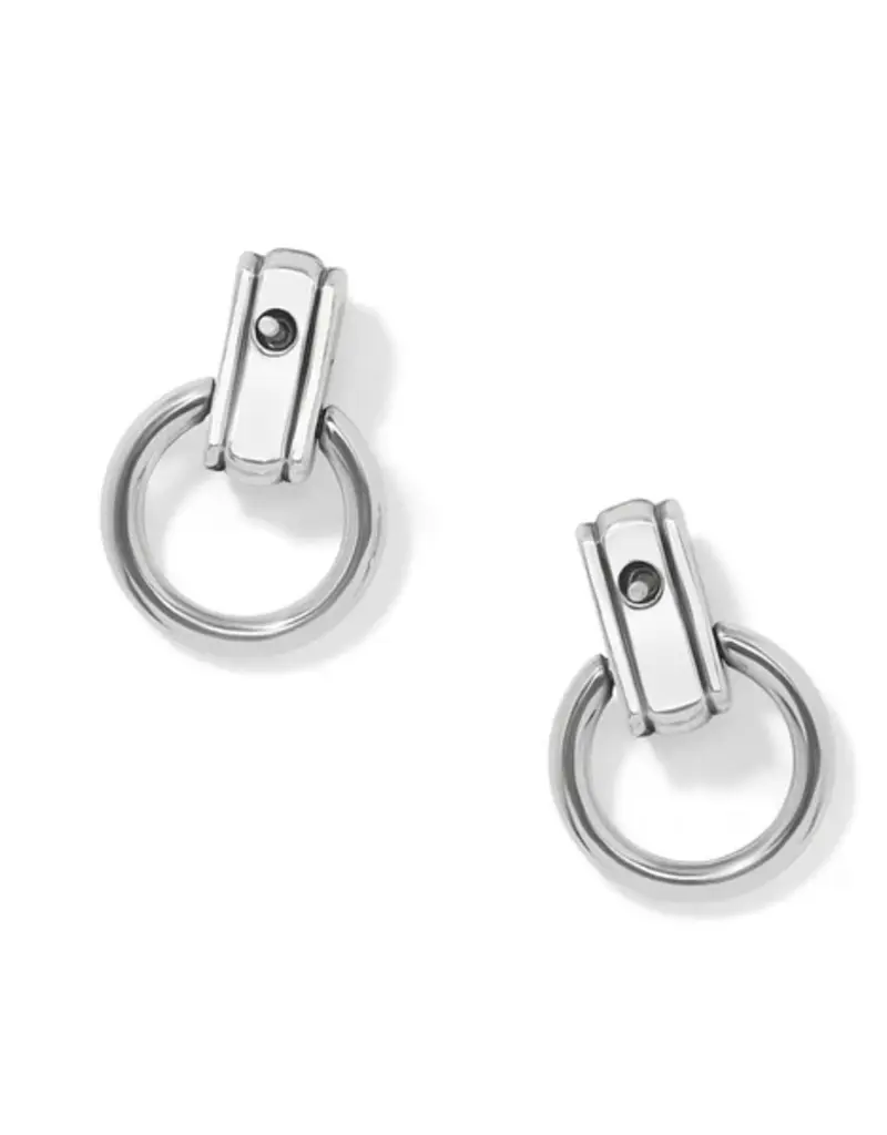 Mosaic Two Tone Mini Post Drop Earrings