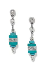Meridian Petite Sphere Turquoise Post Drop Earrings
