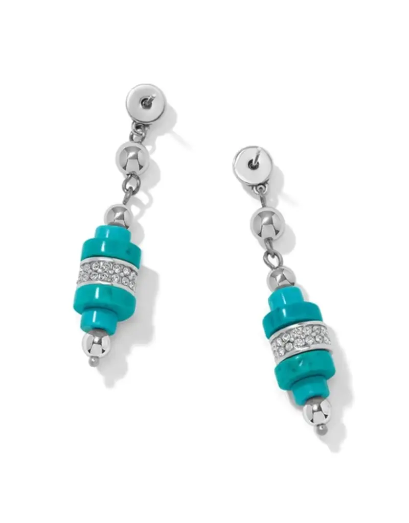 Meridian Petite Sphere Turquoise Post Drop Earrings