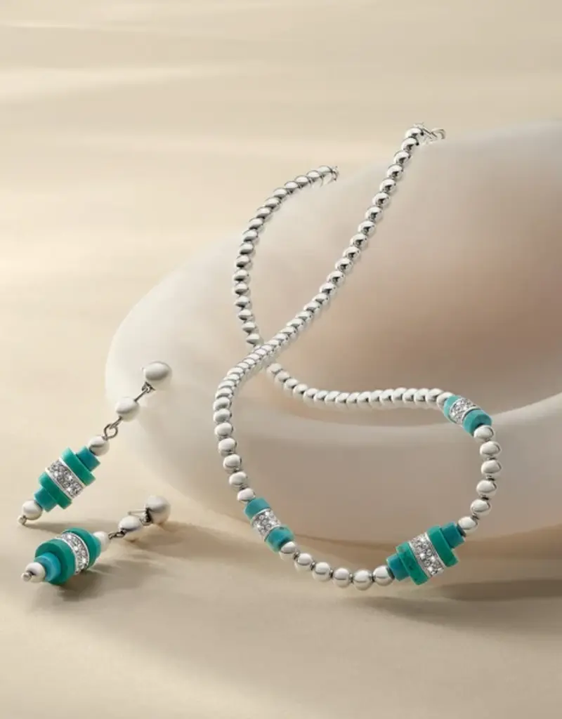 Meridian Petite Sphere Turquoise Post Drop Earrings