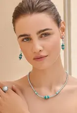 Meridian Petite Sphere Turquoise Post Drop Earrings