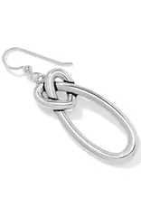 Interlok Linked Hearts French Wire Earrings in Silver