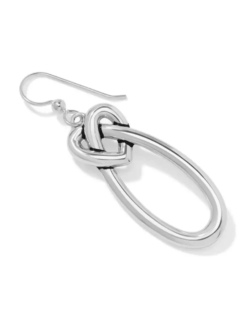 Interlok Linked Hearts French Wire Earrings in Silver