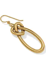 Interlok Linked Hearts French Wire Earrings in Gold