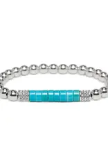 Meridian Petite Station Turquoise Stretch Bracelet
