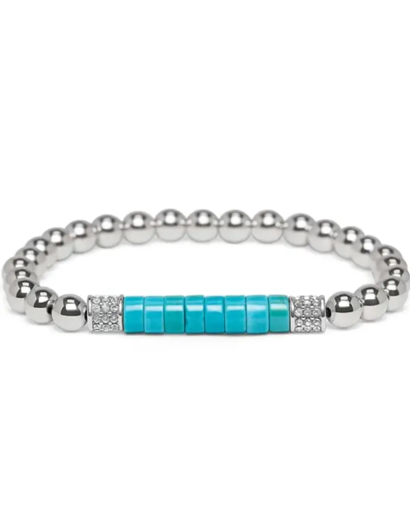 Meridian Petite Station Turquoise Stretch Bracelet