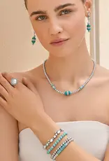 Meridian Petite Station Turquoise Stretch Bracelet