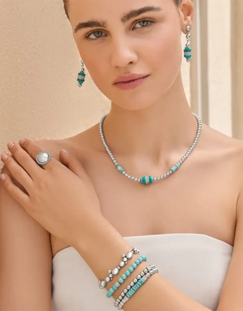 Meridian Petite Station Turquoise Stretch Bracelet