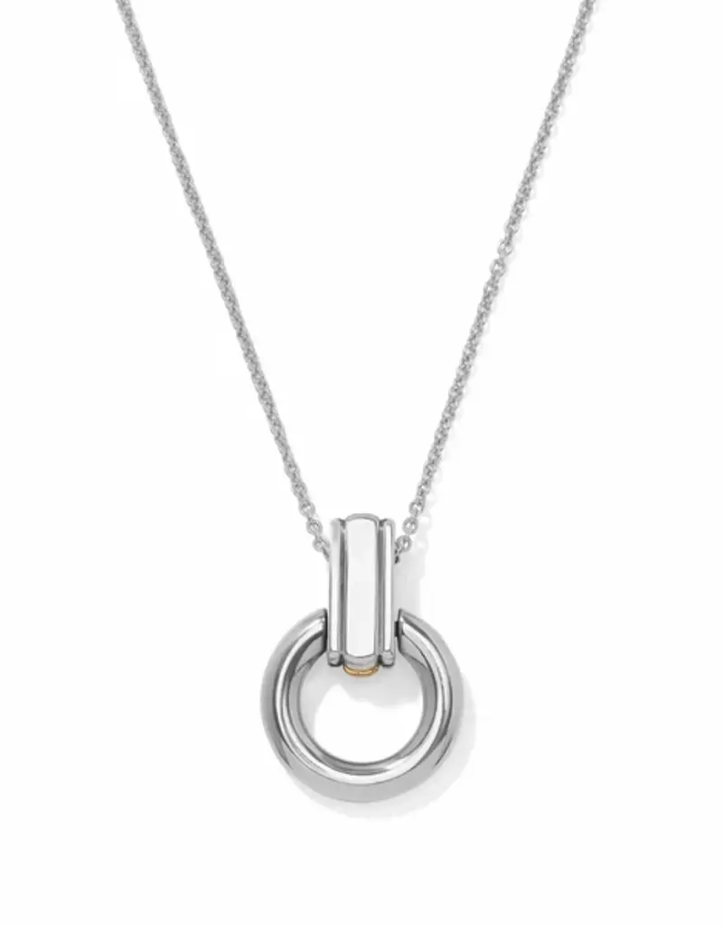 Mosaic Two Tone Link Ring Neckloace