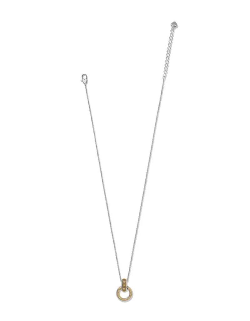 Mosaic Two Tone Link Ring Neckloace