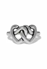 Interlok Linked Hearts Ring in Silver