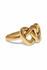 Interlok Linked Hearts Ring in Gold