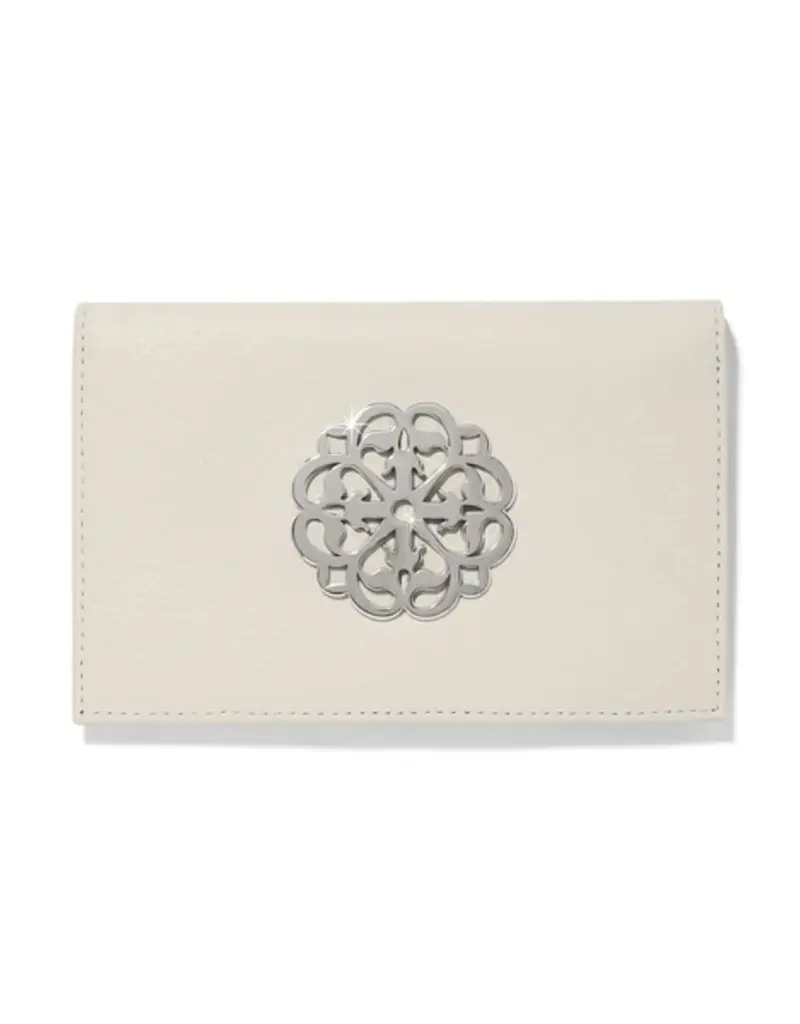 Ferrara Medallion Folio Wallet in white