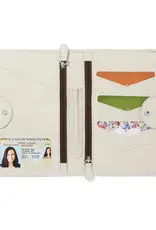 Ferrara Medallion Folio Wallet in white