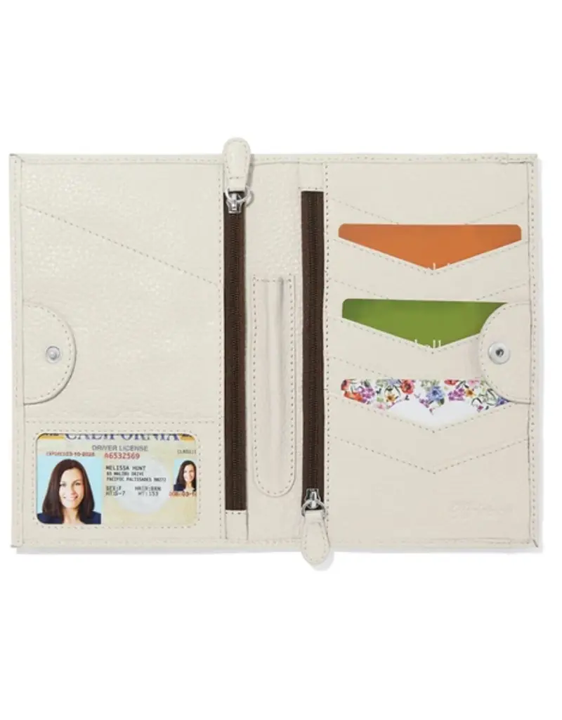 Ferrara Medallion Folio Wallet in white