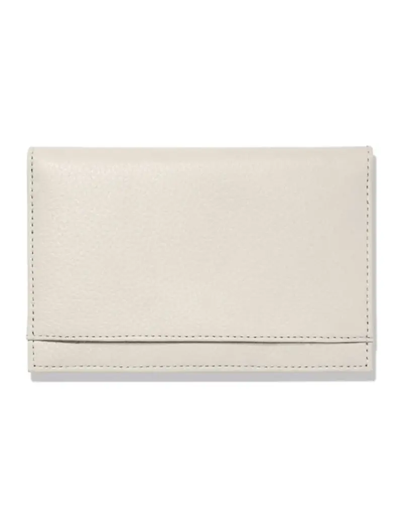 Ferrara Medallion Folio Wallet in white