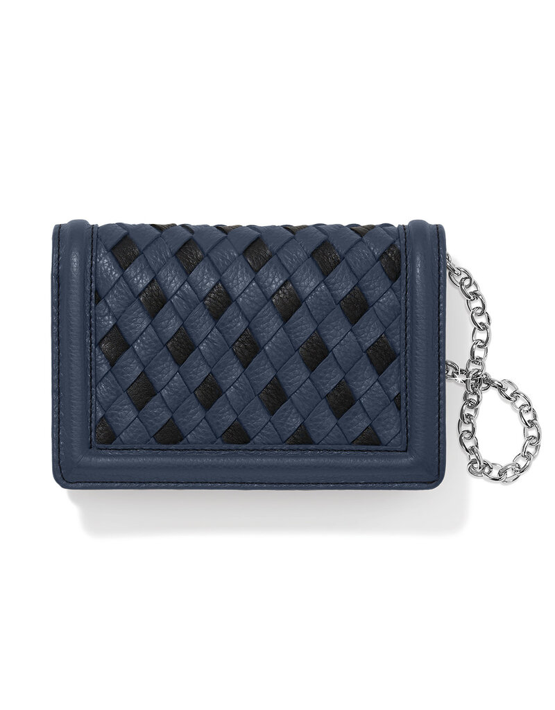 Interlok Braid Medium Wallet in Midnight