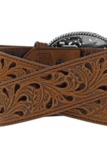 Pierced Filigree Trophy Belt in Bark