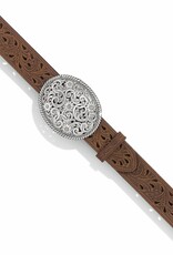 Pierced Filigree Trophy Belt in Bark