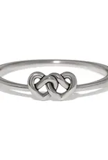 Interlok Liked Hearts Hinged Bangle in Silver