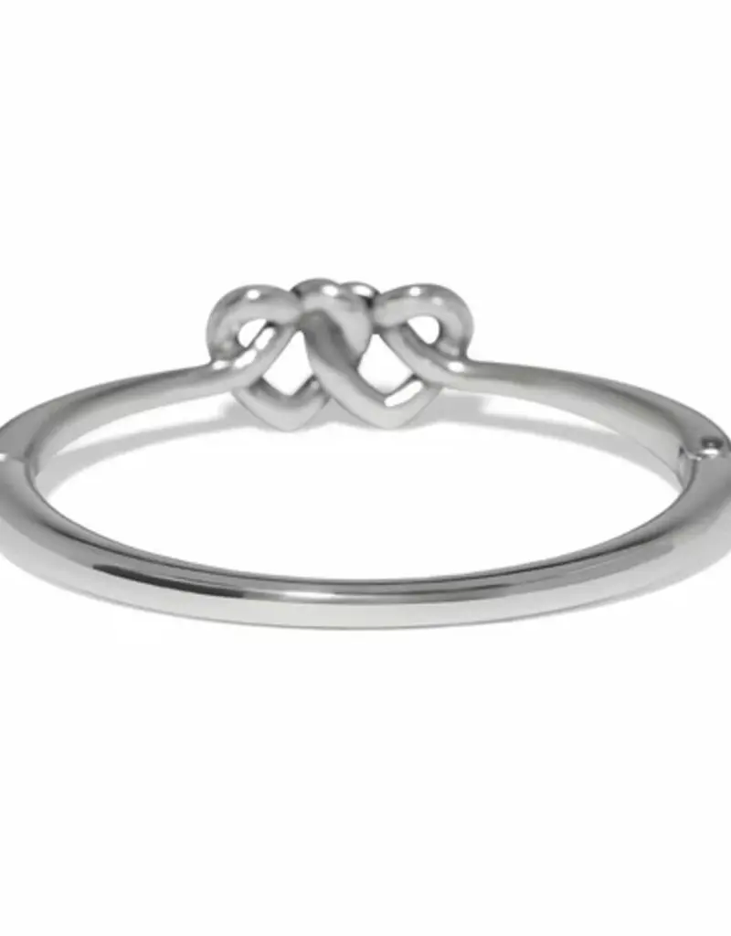 Interlok Liked Hearts Hinged Bangle in Silver