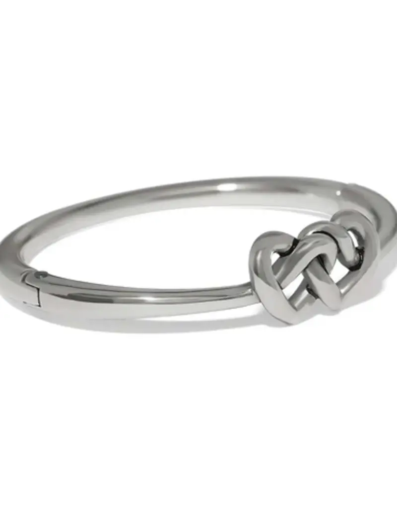 Interlok Liked Hearts Hinged Bangle in Silver
