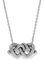 Interlok Linked hearts Necklace in Silver