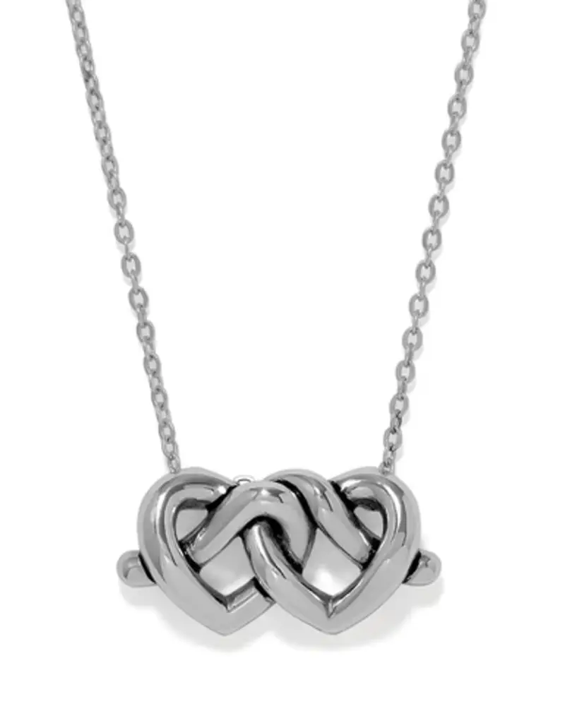 Interlok Linked hearts Necklace in Silver