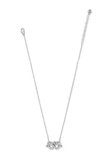 Interlok Linked hearts Necklace in Silver