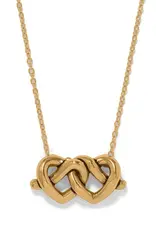 Interlok Linked hearts Necklace in Gold