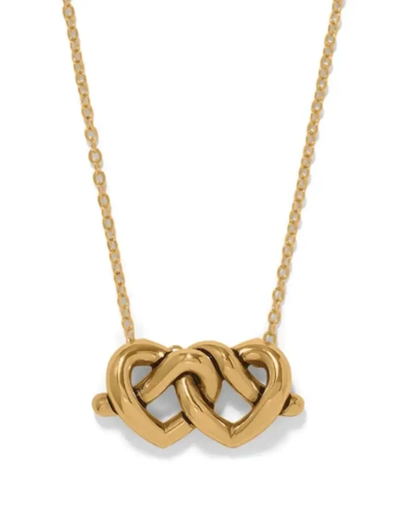 Interlok Linked hearts Necklace in Gold