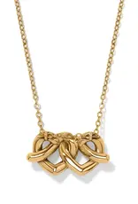 Interlok Linked hearts Necklace in Gold