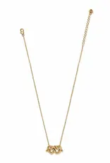 Interlok Linked hearts Necklace in Gold