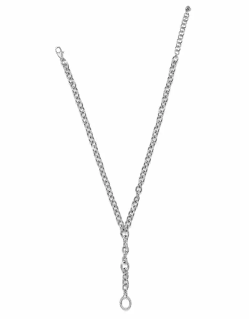 Luxe Y Shape Open Charm Ring Necklace