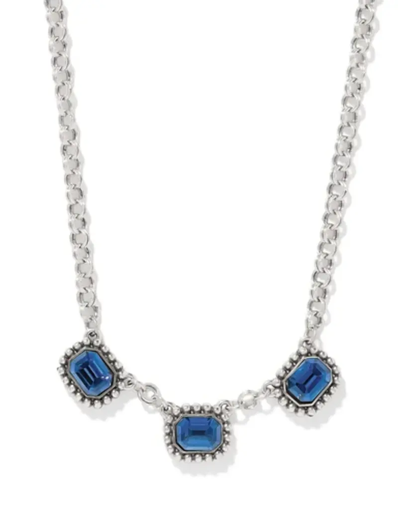 Twinkle Luxe Trio Necklace in BLue