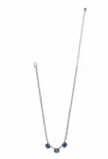 Twinkle Luxe Trio Necklace in BLue